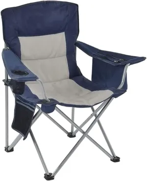 Camping Chair Camp Chair Padded Deck Chair Lightweight Durable Compact Portable Folding Fishing Chair Beach Casual Backrest Chair with Side Pockets Folding Chairs Outdoor Fishing Chair (Col