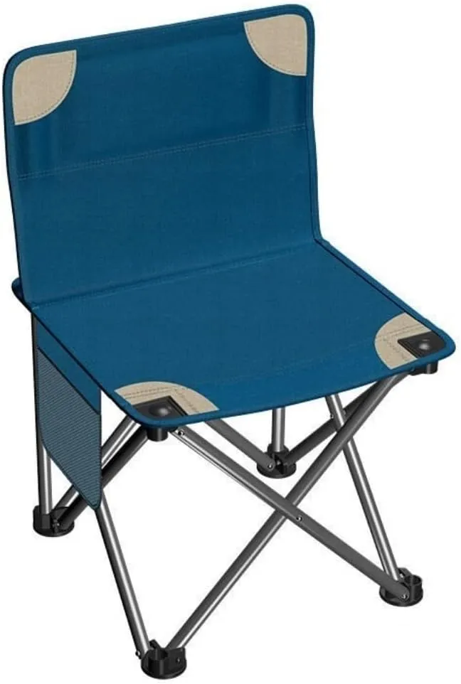 Camping Chair Folding Chair Portable Chair Outdoor Folding Backrest Chair Portable Fishing Chair with Side Pocket Lightweight Leisure Chairs Padded Deck Chair Camping Chairs for Adults