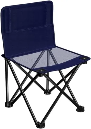 Camping Chair Folding Chair Portable Chair Outdoor Folding Backrest Chair Portable Fishing Chair with Side Pocket Lightweight Leisure Chairs Padded Deck Chair Camping Chairs for Adults/E/Siz