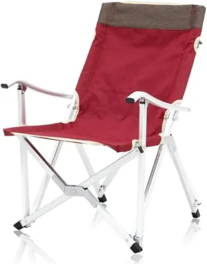 Camping Chair Outdoor Chair Foldable Chair Camping Folding Chair Heavy Duty Steel Frame Support Collapsible Aluminum Alloy Arm Chair For Outdoor Indoor Folding Camping Chair ( Color : Red , Size : 59x