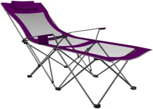 Camping Chair Outdoor Chair Foldable Chair Portable Camping Chair With Footrest Mesh Backrest Folding Reclining Lunch Break Bed Sitting Lying Dual-Purpose Beach Seat Folding Camping Chair ( Color : C