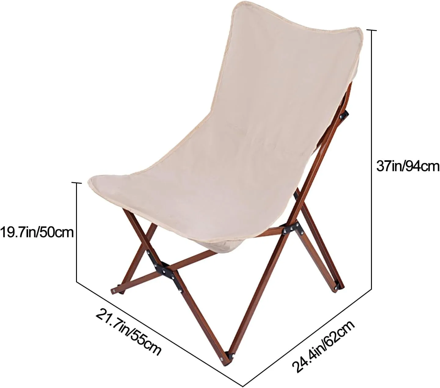 Camping Chair, Portable Chair, Low Profile Folding Chair, for Camping, Beach, Picnic, Barbeques, Sporting Event with Carry Bag (Color : B)