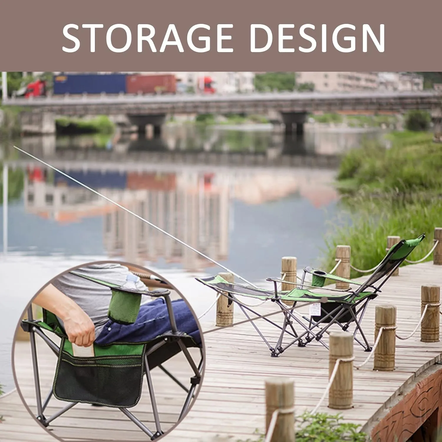 Camping Chair Recliner Portable, Beach Chairs Height Folding Lightweight, Comfortable Camping Chairs, for Camping, Hiking Fishing,A