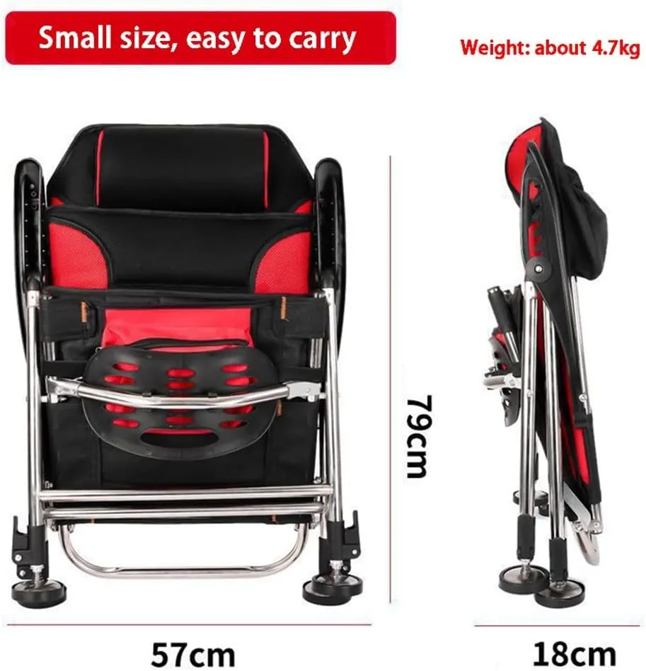 Camping Chairs,Fishing Chair Beach Chair Outdoor Foldable Chair Recliner Portable Multifunction Fishing Chair Applicable to All Terrain/Argento/Light Grey