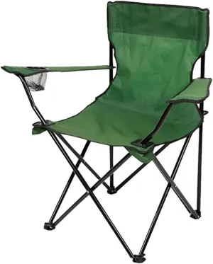 Camping Folding Chair Fishing Chair with Carrying Bag & Armrest Foldable Portable Camping Chair Heavy Duty for Garden Lawn Patio