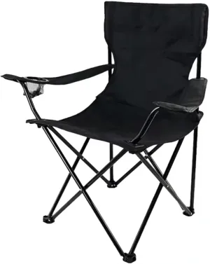 Camping Folding Chair Fishing Chair with Carrying Bag & Armrest Foldable Portable Camping Chair Heavy Duty for Garden Lawn Patio