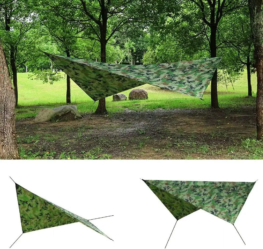 Camping Hammock Mosquito Net Rain Fly Tent Canopy Portable Outdoor Single & Double Hammock Tree Straps for Yard Hiking Camping Survival Travel