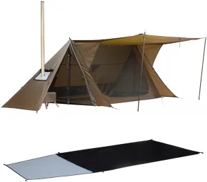 Camping Hot Tent 20D Shelter and Black Fireproof Ground Sheet