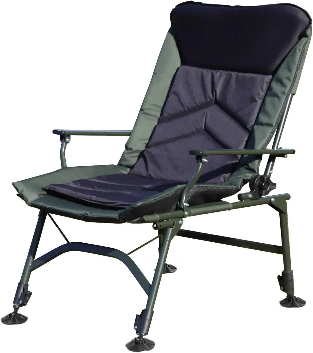 Camping Lounge Chair, Portable Folding Reclining Camping Chair with Adjustable backrest for Indoor and Outdoor Camping Beach Hiking Fishing