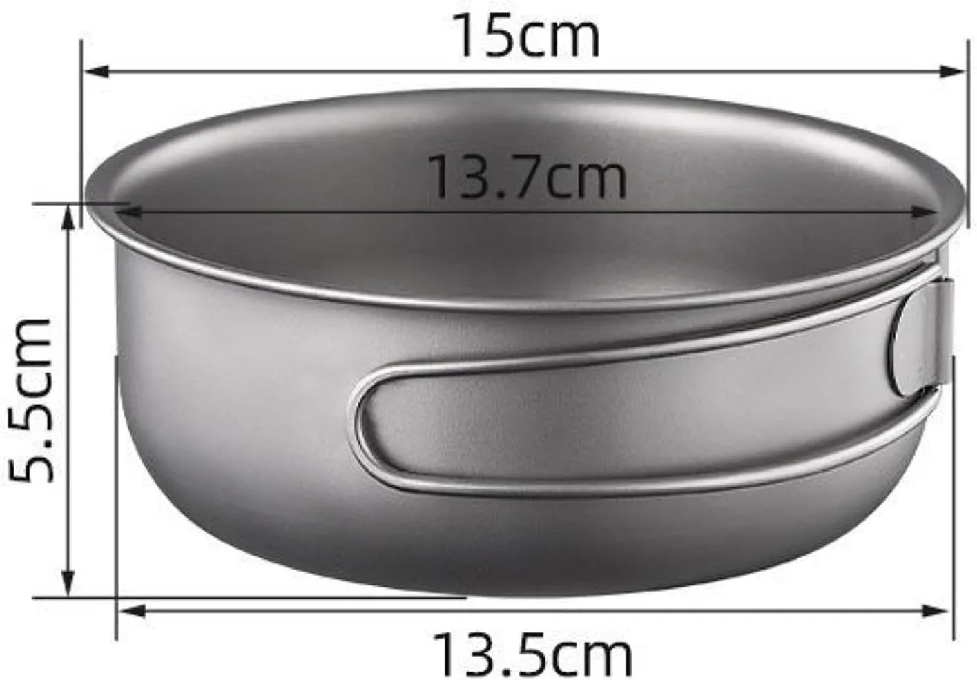 Camping Pan Titanium Pan Utensils Lightweight Fry Pan Titanium Cook Pan for Trekking Camping Backpacking Fishing Home Outdoor