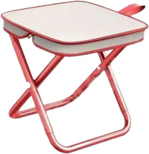 Camping Stool Seat Portable Folding Stool Compact Footrest Heavy Duty Small Foldable Chair Camp Stool for Traveling Gardening, Pink 28x23x30cm