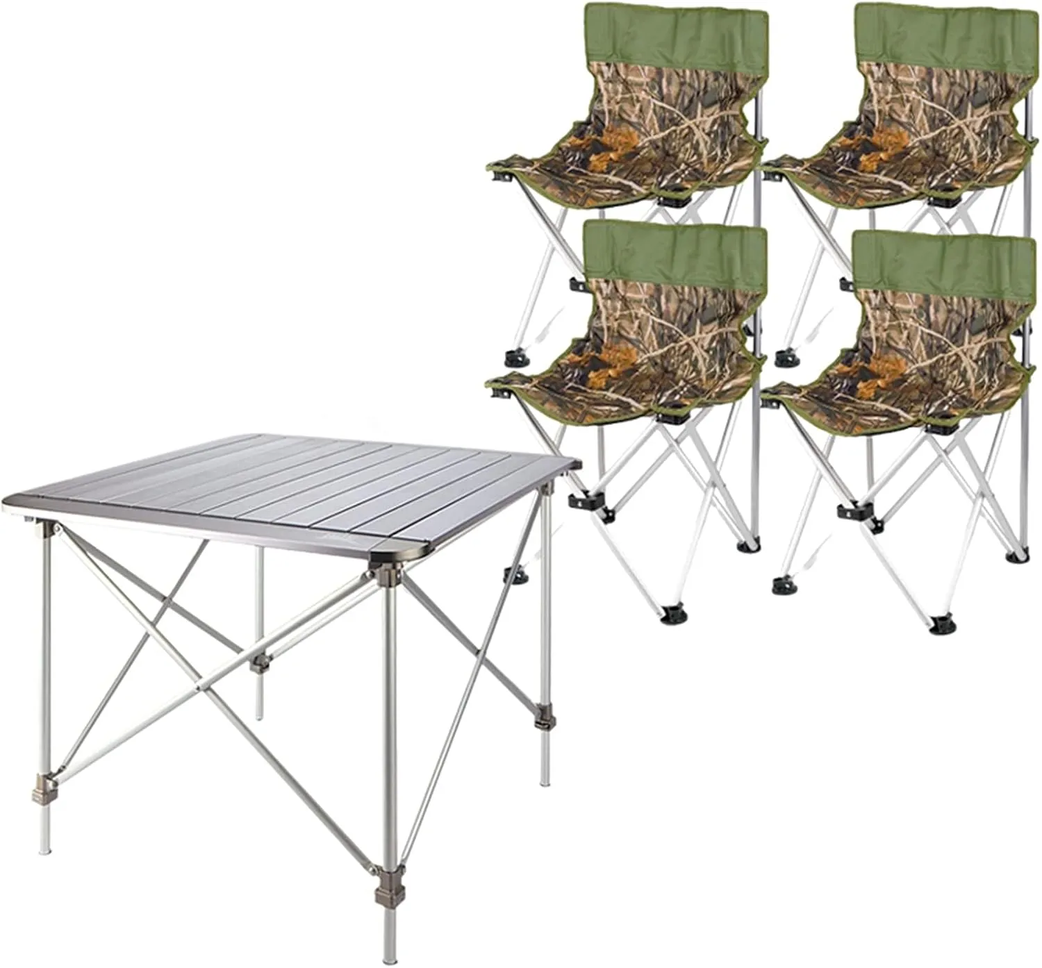 Camping Table Chairs Portable Folding Table Set, Outdoor Aluminum Alloy Can Lift Picnic Table, Portable Table with Carrying Bag (Color : Package 3)