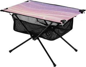 Camping Table Lightweight Portable Folding Table with Mesh Storage Net Colour Star Moon Ideal for Camping Hiking Beach Picnic Travel Backyard