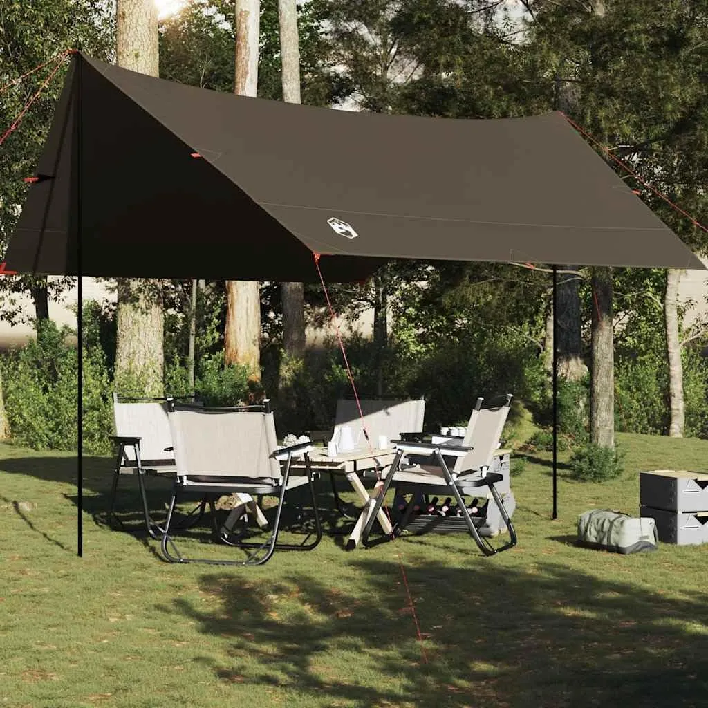 Camping Tarp Brown 181.9x120.5x83.1 Waterproof