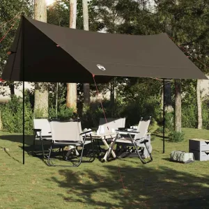 Camping Tarp Brown 181.9x120.5x83.1 Waterproof