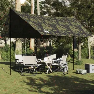 Camping Tarp Camouflage 172.4x148.0x83.5 Waterproof