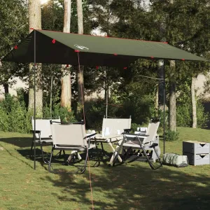 Camping Tarp Olive Green 144.1x120.5 Waterproof