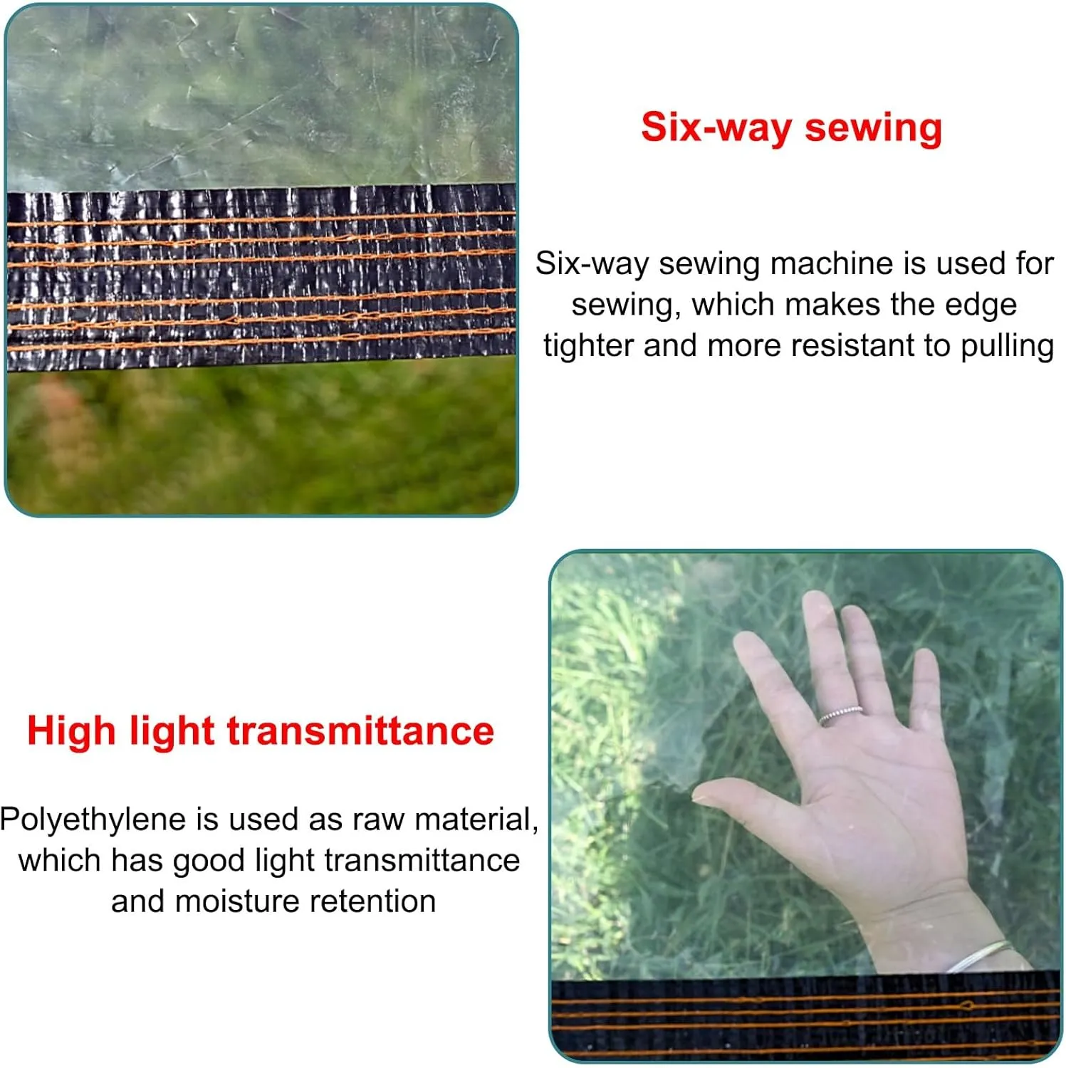 Camping Tarp Under Tent, Tarps Heavy Duty Waterproof, Transparent Tarpaulin, Waterproof Polyethylene Tarpaulin, for Greenhouse Tarpaulin, Outdoor Curtains, Pavilion Side Walls