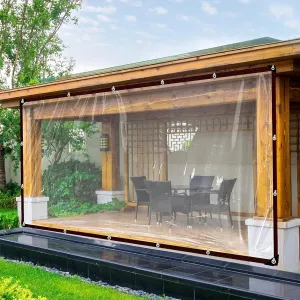 Camping Tarp Under Tent, Tarps Heavy Duty Waterproof, Transparent Tarpaulin, Waterproof Polyethylene Tarpaulin, for Greenhouse Tarpaulin, Outdoor Curtains, Pavilion Side Walls