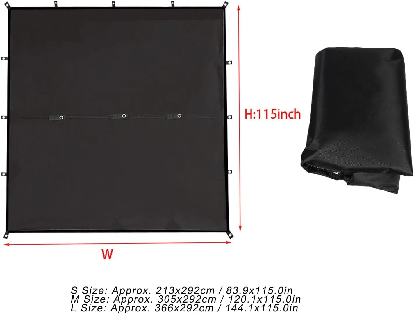 Camping Tarp, Water Proof & Wind Proof Outdoor Camping Traveling Awning Backpacking Tarp Shelter, Camping Shelter Canopy with Ground Nail & Wind Rope, Tent Accessories