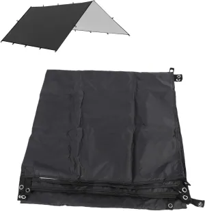 Camping Tarp, Water Proof & Wind Proof Outdoor Camping Traveling Awning Backpacking Tarp Shelter, Camping Shelter Canopy with Ground Nail & Wind Rope, Tent Accessories