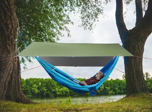 Camping Tarp Waterproof Rain Shelter - Camping Shade Canopy Hammock Tent - Large Heavy Duty Tent Tarp for Outdoor