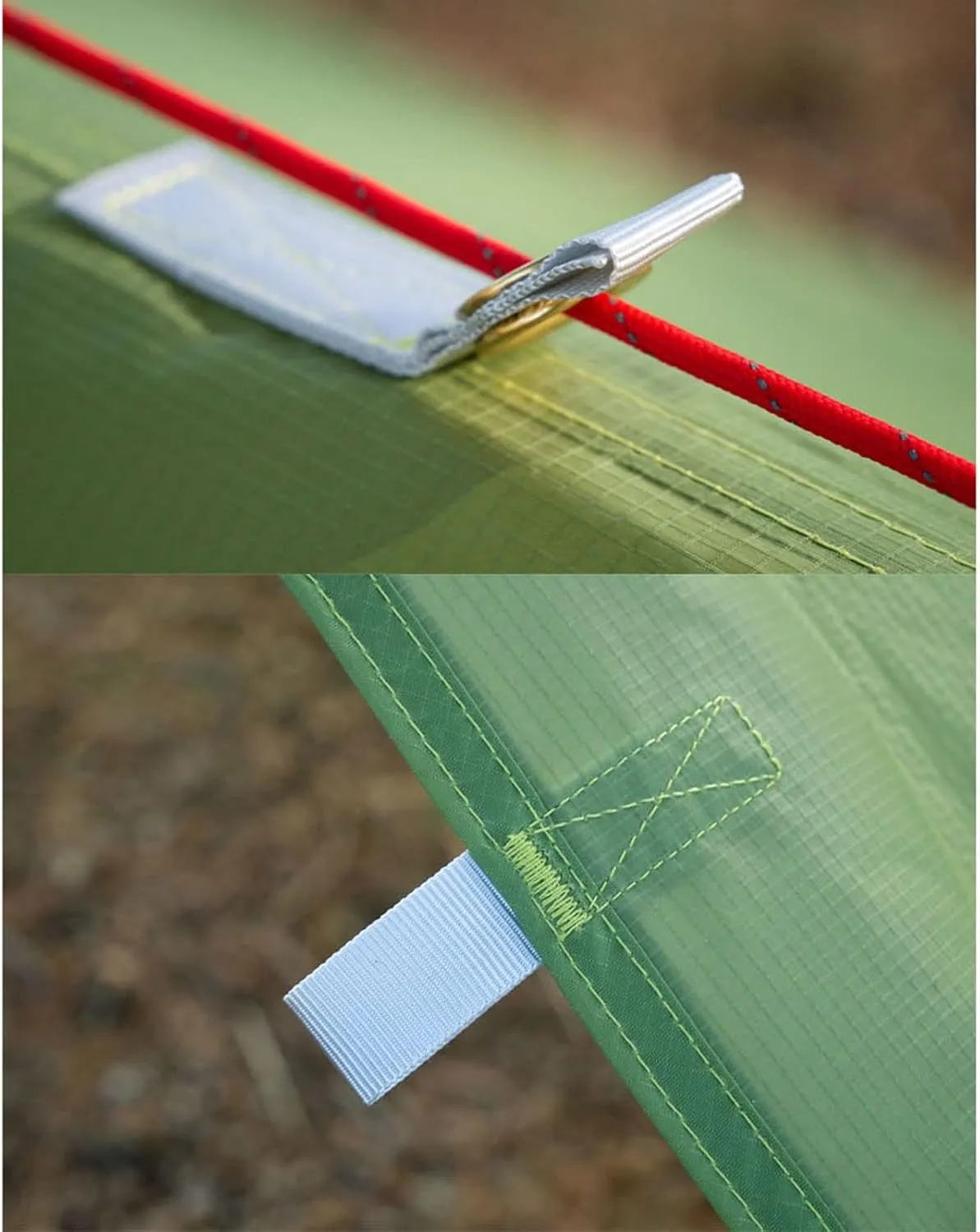 Camping Tarp,3 * 3m 4 * 3m 5 * 3m 15d Nylon Silicone Coating Outdoor Caming Tent Tarp (Color : Khaki, Size : 3 * 3m)