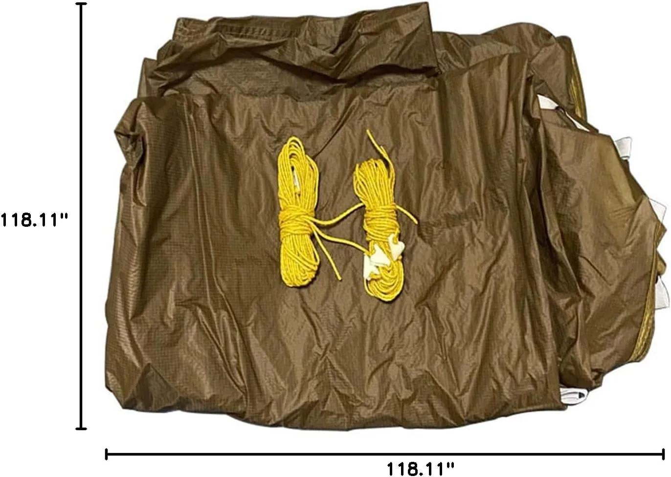 Camping Tarp,3 * 3m 4 * 3m 5 * 3m 15d Nylon Silicone Coating Outdoor Caming Tent Tarp (Color : Khaki, Size : 3 * 3m)