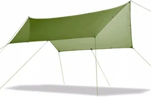 Camping Tarp,3 * 3m 4 * 3m 5 * 3m 15d Nylon Silicone Coating Outdoor Caming Tent Tarp (Color : Khaki, Size : 3 * 3m)