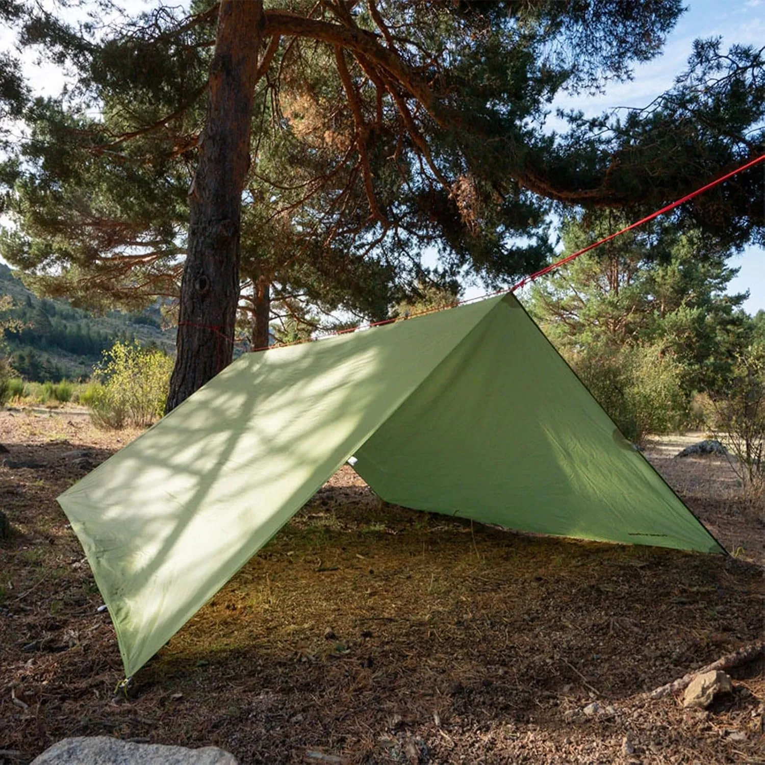 Camping Tarp,3 * 3m 4 * 3m 5 * 3m 15d Nylon Silicone Coating Outdoor Caming Tent Tarp (Color : Khaki, Size : 3 * 3m)
