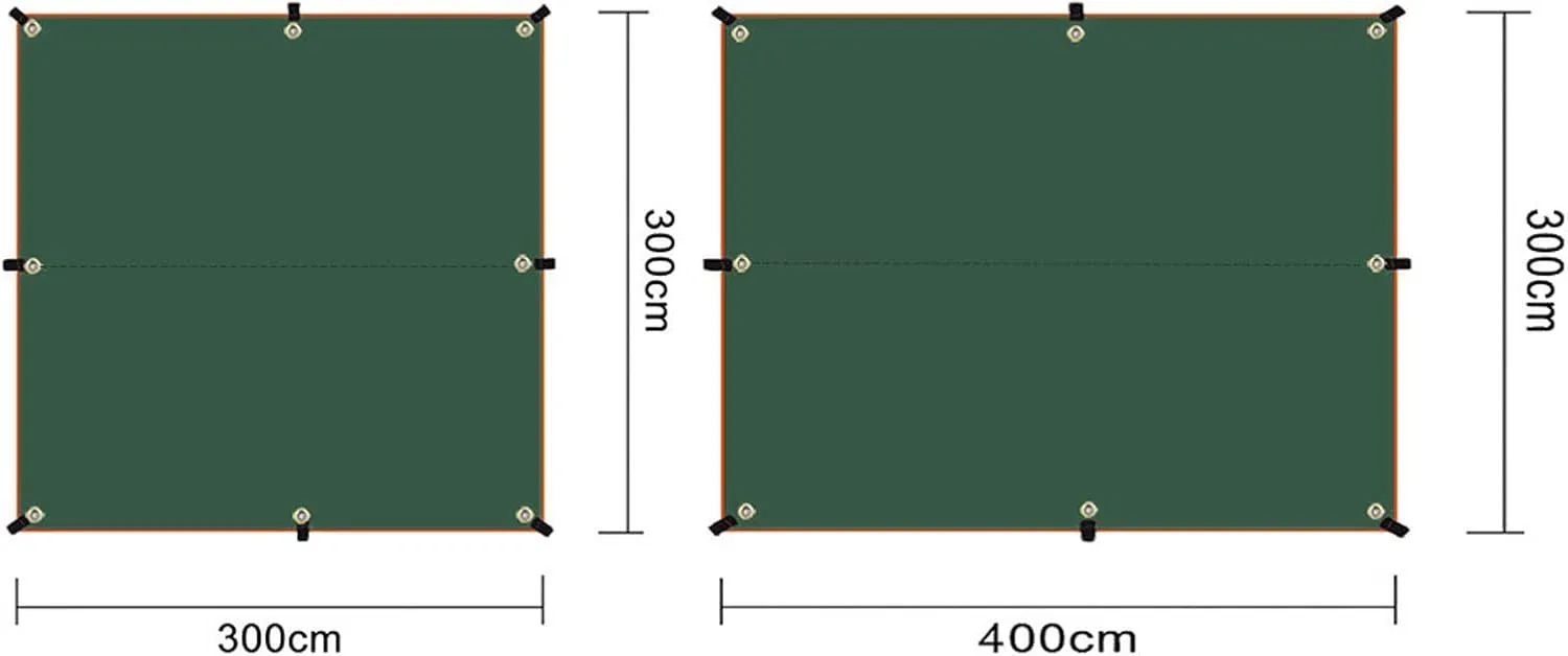 Camping Tarp,4x3m 3x3m Awning Waterproof Tarp Tent Shade Ultralight Garden Canopy Sunshade Outdoor Camping Hammock Tourist Beach Sun Shelter (Color : Blue, Size : 3 * 3m)