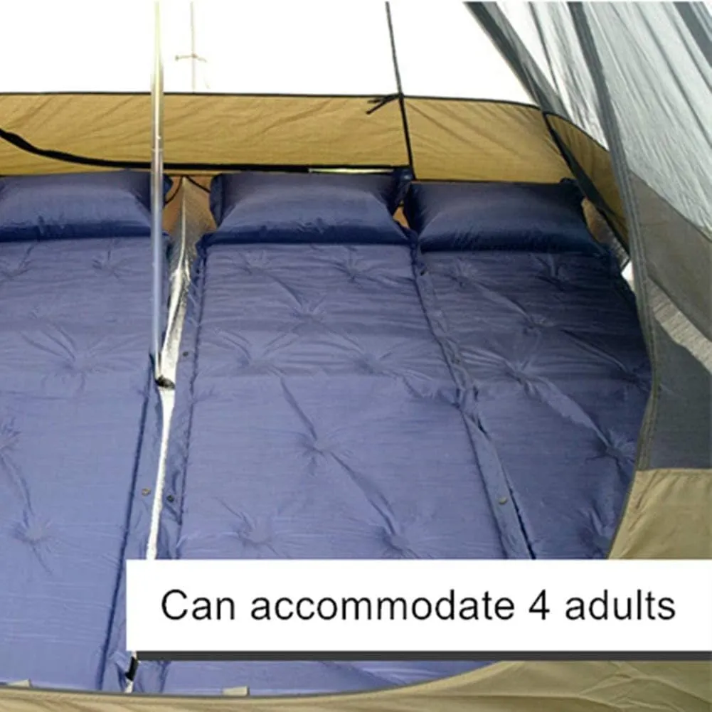 Camping Teepee Tent Yurt Tent with Screen 4 Season Double Layers Waterproof Anti-UV Windproof Tents for Outdoor Camping Hiking Hunting 3-4 Person (Brown 320X240X200CM) (Brown 320X240X200CM)