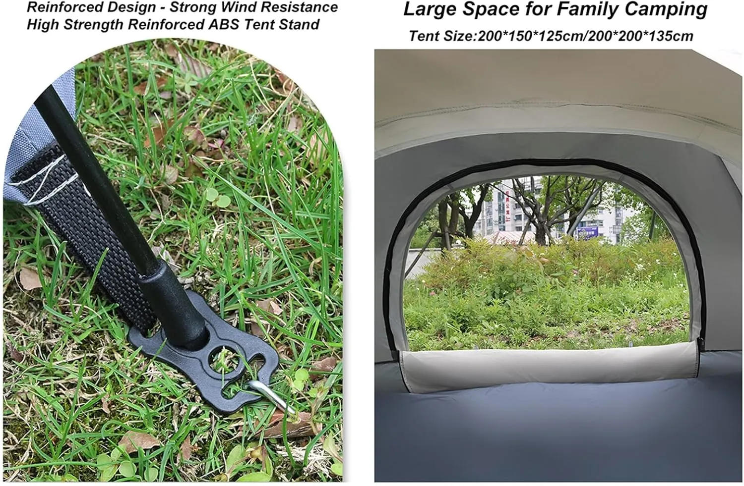 Camping Tent 2-3/3-4 Person Outdoor Dome Tent Automatic Instant Easy Pop Up Tent Beach Camping Folding Tent with Carry Bag Blocks Wind & Rain Easy Set Up