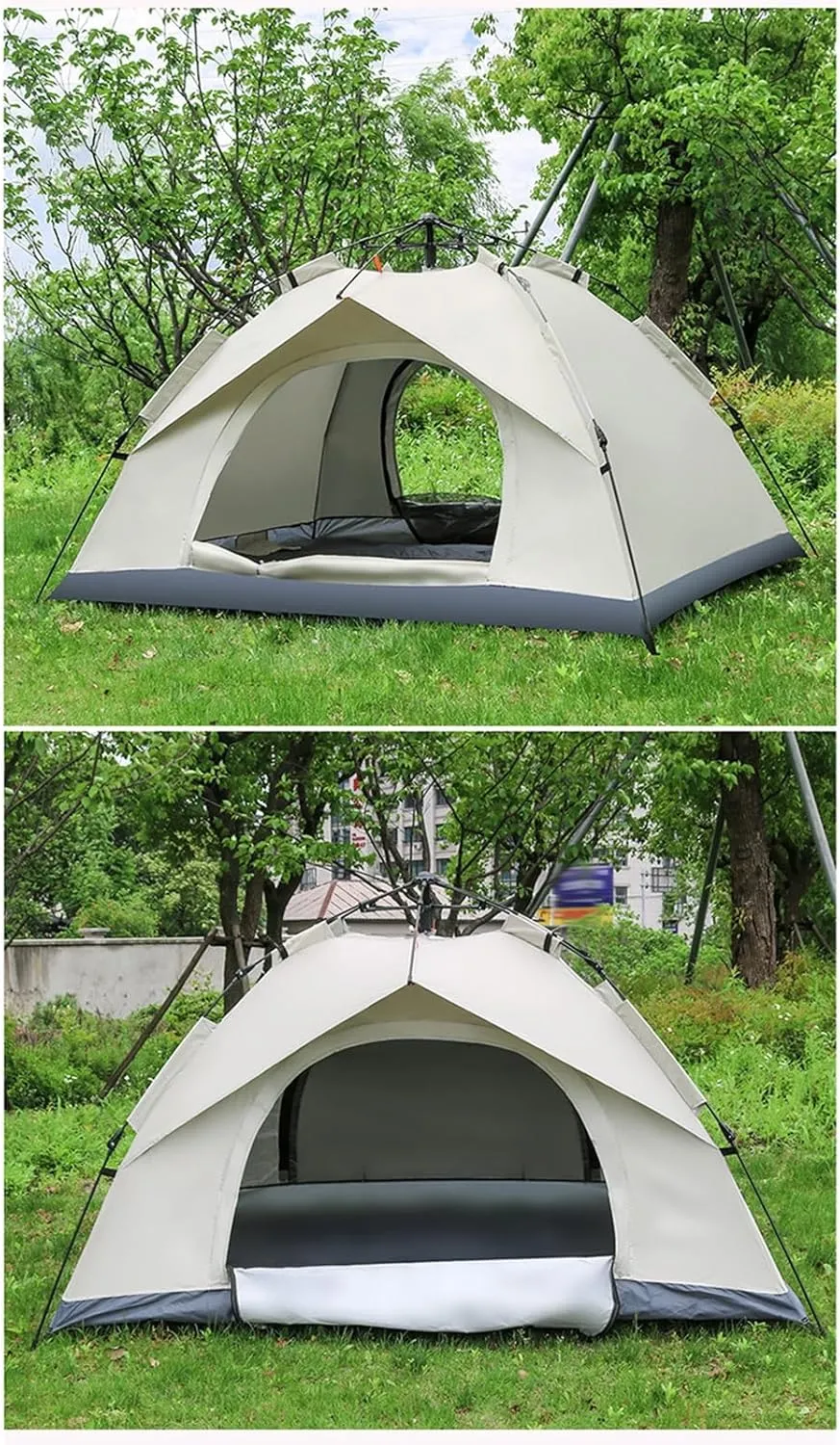 Camping Tent 2-3/3-4 Person Outdoor Dome Tent Automatic Instant Easy Pop Up Tent Beach Camping Folding Tent with Carry Bag Blocks Wind & Rain Easy Set Up