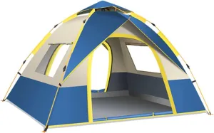 Camping Tent 2/3/4 Person Instant Easy Pop Up Tents Lightweight Outdoor Family Tents Automatic Waterproof Family Easy Set Up Tent,for Beach, Camping, Travelling