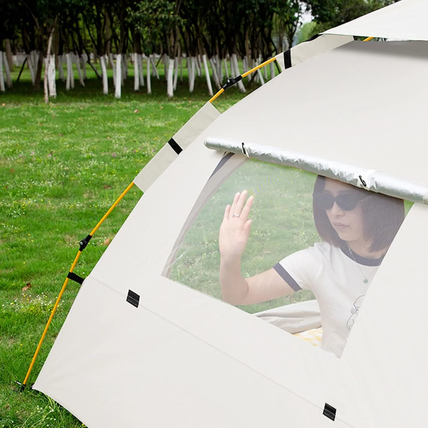 Camping Tent 2/3/4 Person Instant Easy Pop Up Tents Lightweight Outdoor Family Tents Automatic Waterproof Family Easy Set Up Tent,for Beach, Camping, Travelling