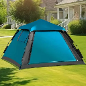 Camping Tent, 3-4 Person Automatic Quick Open Tent Portable Windproof Tent Easy Setup Tent, for Outdoor Beach Hiking Picnic Travel Backyard