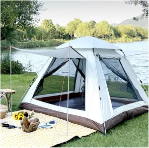 Camping Tent 4 People Waterproof, Dome Tent Light Sturdy Large Camping Tent for Camping Hiking Picnic Garden