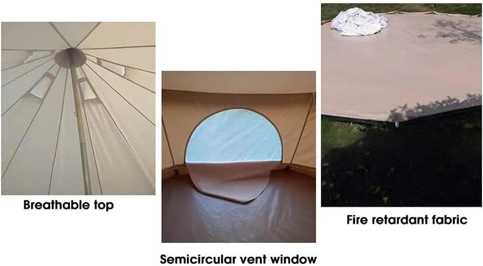 Camping Tent Large Waterproof Tipi Tents Double Layer Family Tent for Camping, Traveling, Backpacking, Hiking, Outdoors