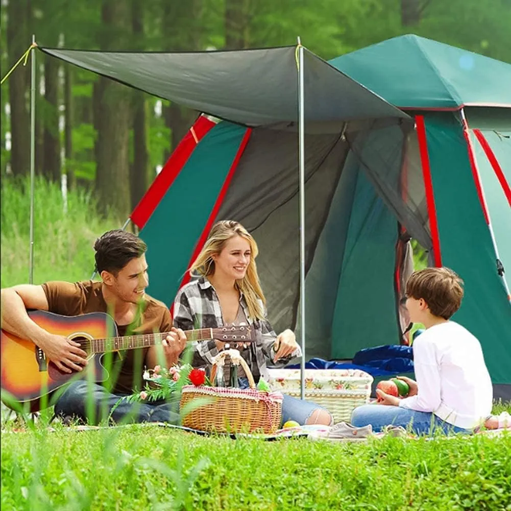Camping Tent Rainproof Multifunction Folding Automatic Outdoor Thick Family Tents 3-4 Person (3/4 Person M?rkgr?n) (3/4 Person Bl?)
