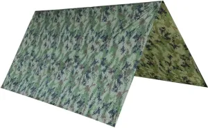 Camping Tent Tarp, 210T Waterproof Printed Cloth High Density Bushcraft Gear, Rainproof Multi Function Easy Folding Convenient Survival Tent, for Outdoor