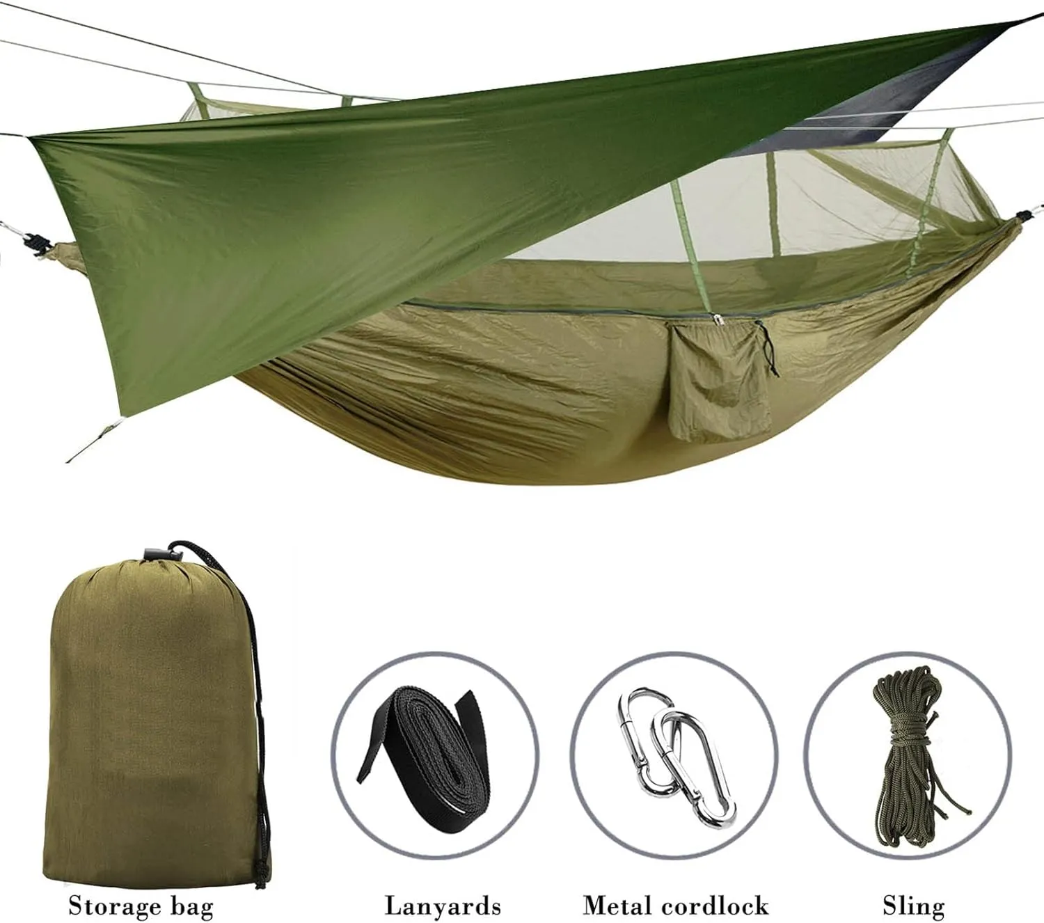 Camping Tent Tarp, Waterproof Sunproof Tent Canopy, Lightweight Hammock Sun Shelter Shade Tent Tarp Awning Canopy, Portable Family Beach Tent Sun Shade Canopy for(300x300CM-Silvery Green)