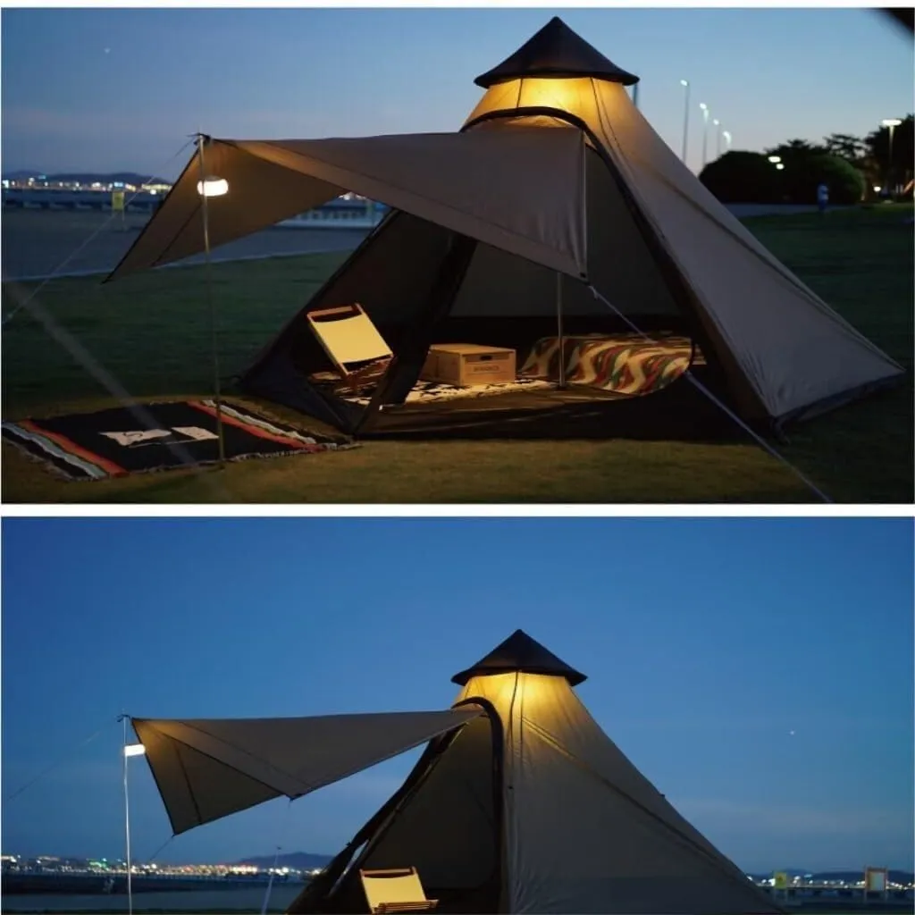 Camping Tent Tent Outdoor Camping Tent Camping Portable Tent Multi-Person Double-Layer Windproof Tent Beach Park Tent Waterproof Tent