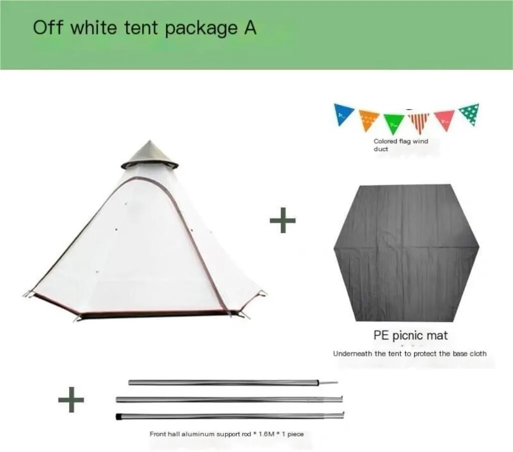 Camping Tent Tent Outdoor Camping Tent Camping Portable Tent Multi-Person Double-Layer Windproof Tent Beach Park Tent Waterproof Tent