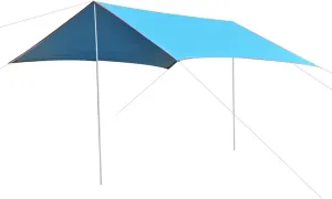 Camping Tent Waterproof Outdoor Awning Hammock Tarp Rain Fly Lightweight Camping Tent Sun Shelter for Tourism Hiking Beach Pergola (Color : Brown) (Bl (Blue One Size)