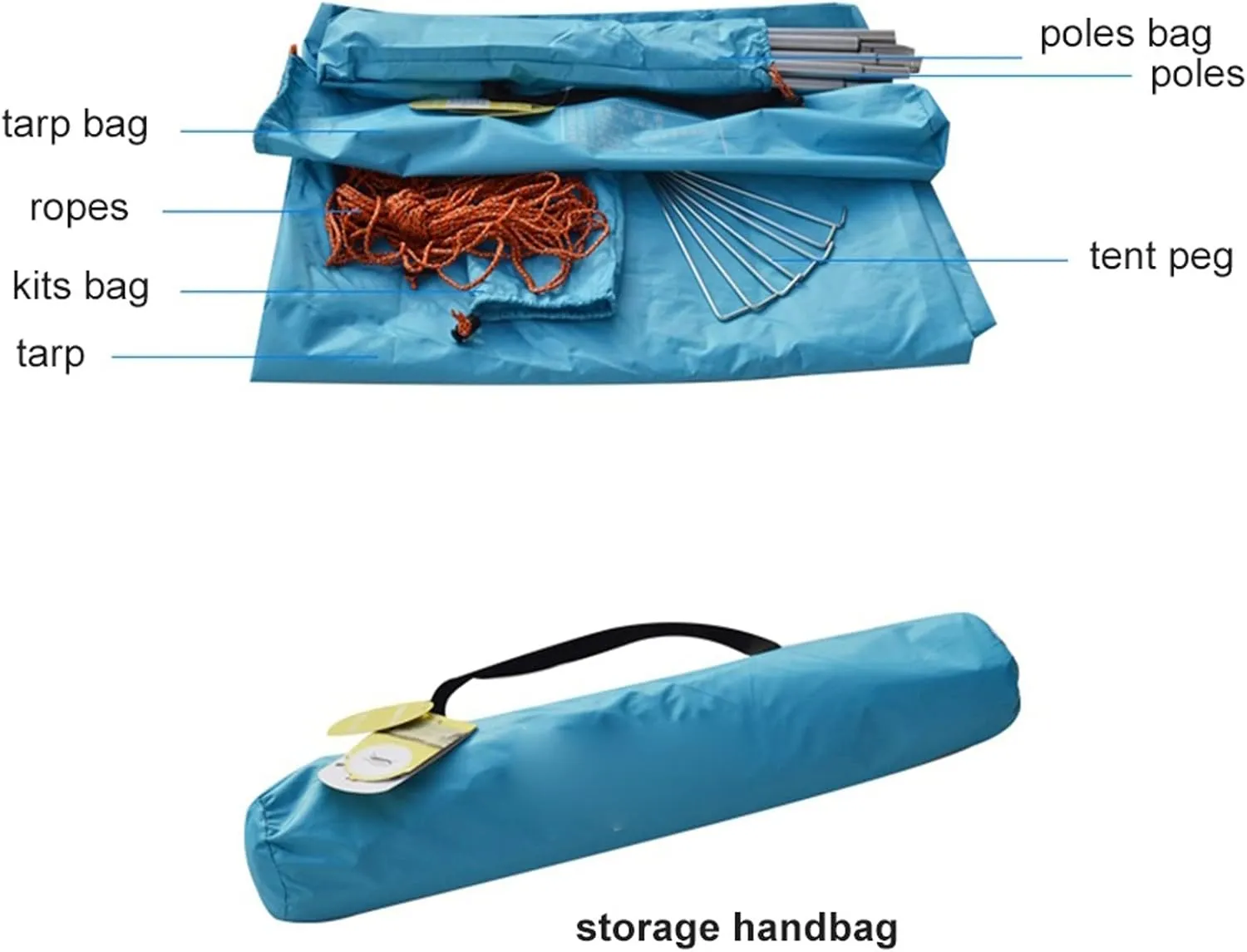 Camping Tent Waterproof Outdoor Awning Hammock Tarp Rain Fly Lightweight Camping Tent Sun Shelter for Tourism Hiking Beach Pergola (Color : Brown) (Gr