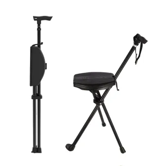 Cane with Seat,Portable Trekking Hiking Pole,Walking Cane with Seat,Folding Walking Stick with Seat,Foldable Chair,Lightweight Aluminum,Easy Carry and Storage for Camping,Hiking