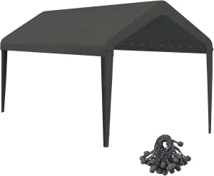 Canopy Replacement Cover, Carport Replacement Canopy Top Cover for 10' x 20' Frame, 800D Heavy Duty Waterproof & UV Protected Car Canopy with Ball Bungees (Frame is not Included) (Dark Gray)