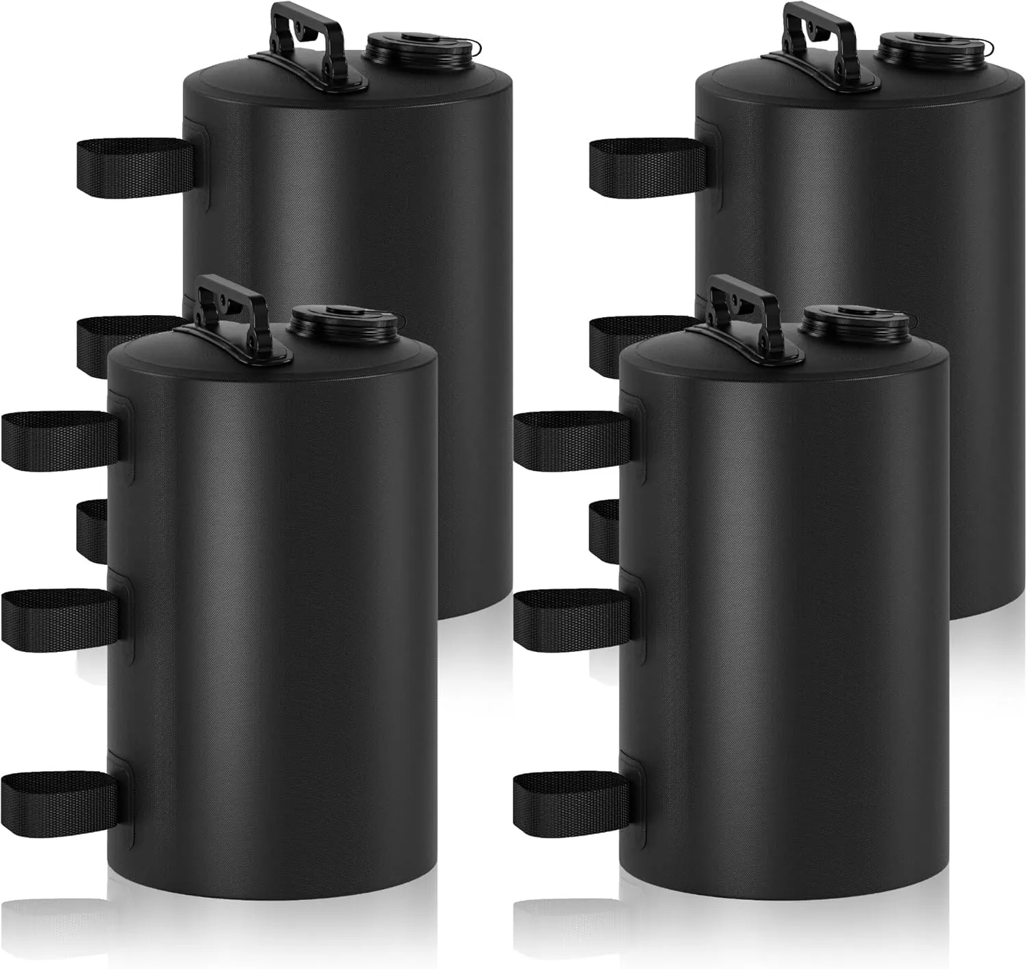 Canopy Water Weights Bag, 88 lb Tent 4 Leg Weights Bag, Portable 10L Water Bag Windproof Fixed Canopy Weights Bag, for Outdoor Pop Up Tent, Canopies, Gazebo, Shelter, 4 Pack (10L Black)