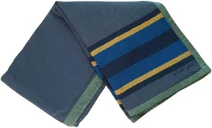 Canvas Camp Blanket – Waterproof Outdoor Blanket, Waxed Canvas with Water Repellent Backing, Bushcraft & Campfire Friendly, Ideal for Camping, Hiking, Beach, Picnic & Festivals (Blue/Grey, Regular)